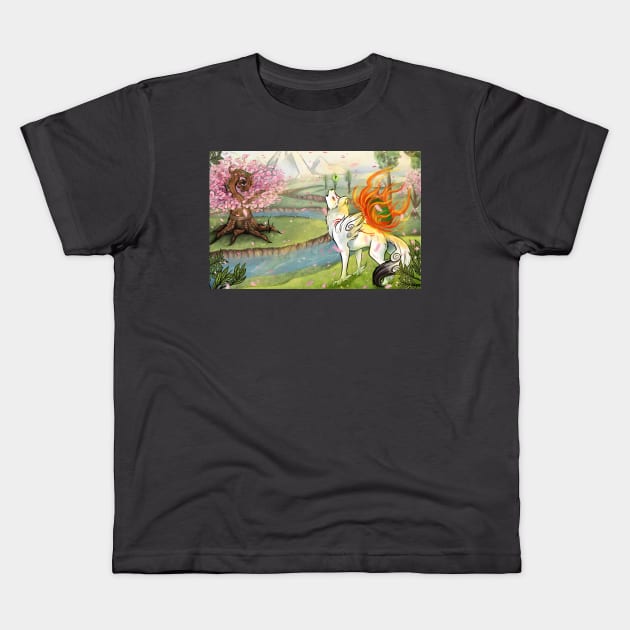 Okami Kids T-Shirt by KaceyMeg